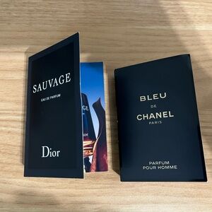 *SET OF 2* Sample Size Dior Sauvage & Bleu de Chanel Men's Cologne Fragrances